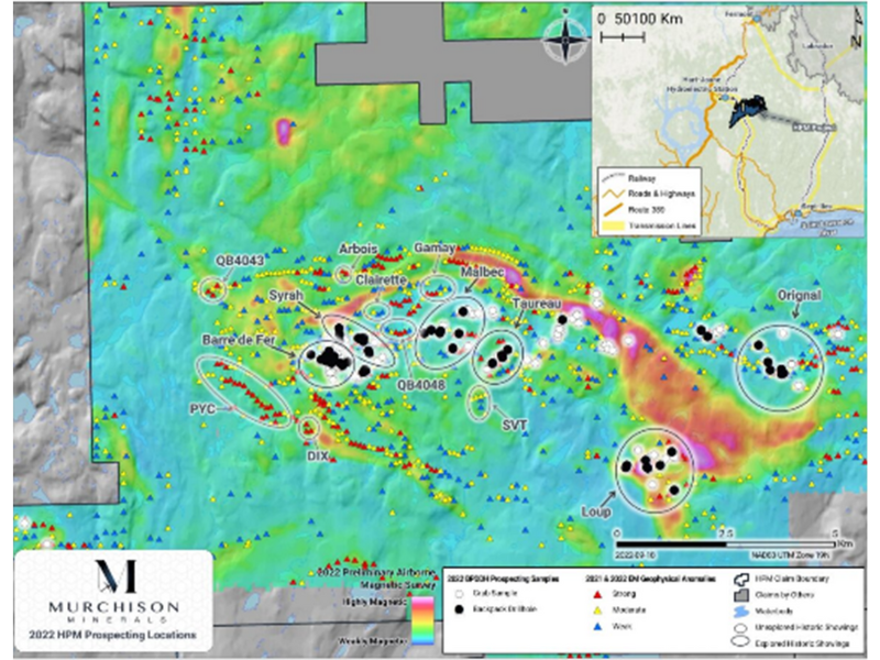 Murchison Minerals HPM Project Target Taureau