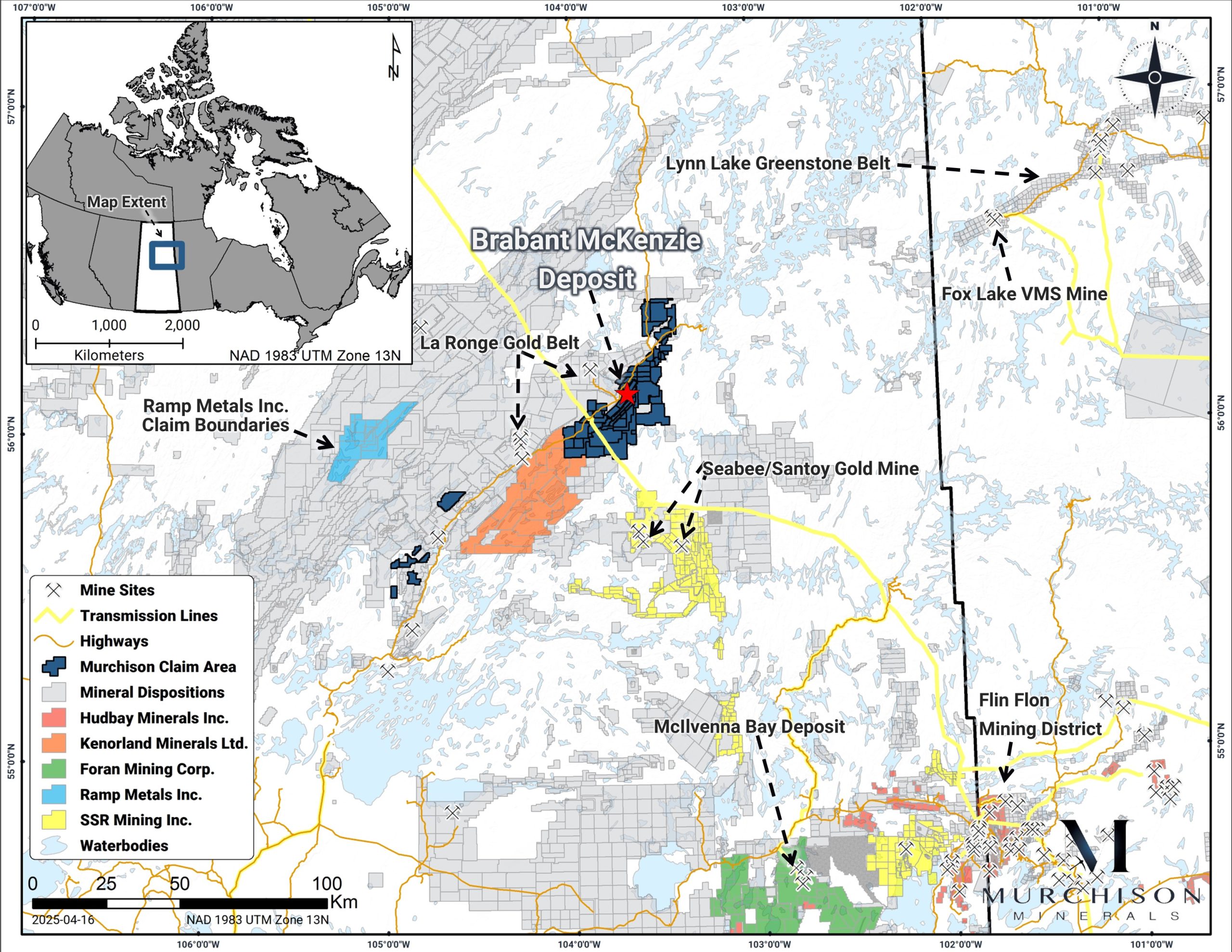 Murchison Minerals BMK Mineral Dispositions with VMS locations With RAMP Annotations